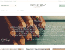 Tablet Screenshot of house-of-scrap.sk